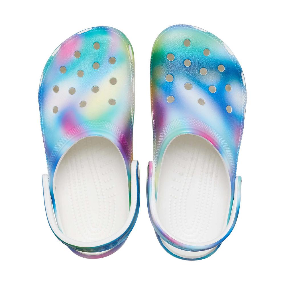 Blue / Multi Women's Crocs Classic Solarized Clogs | NZ 0135TCEV